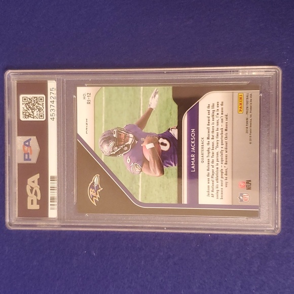 2018 Prizm Lamar Jackson Rookie Card Psa 10 Rookie Introduction Silver Gem Mint - Picture 2 of 4